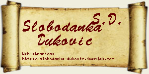 Slobodanka Duković vizit kartica